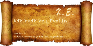 Körmöczy Evelin névjegykártya